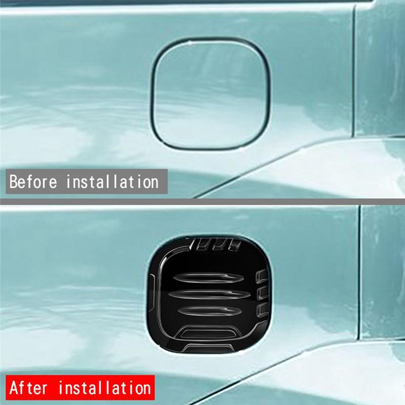 Car Fuel Tank Cap Cover Trim Oil Fuel Cap Protective For Toyota SIENTA 10 Series Parts Bright Black