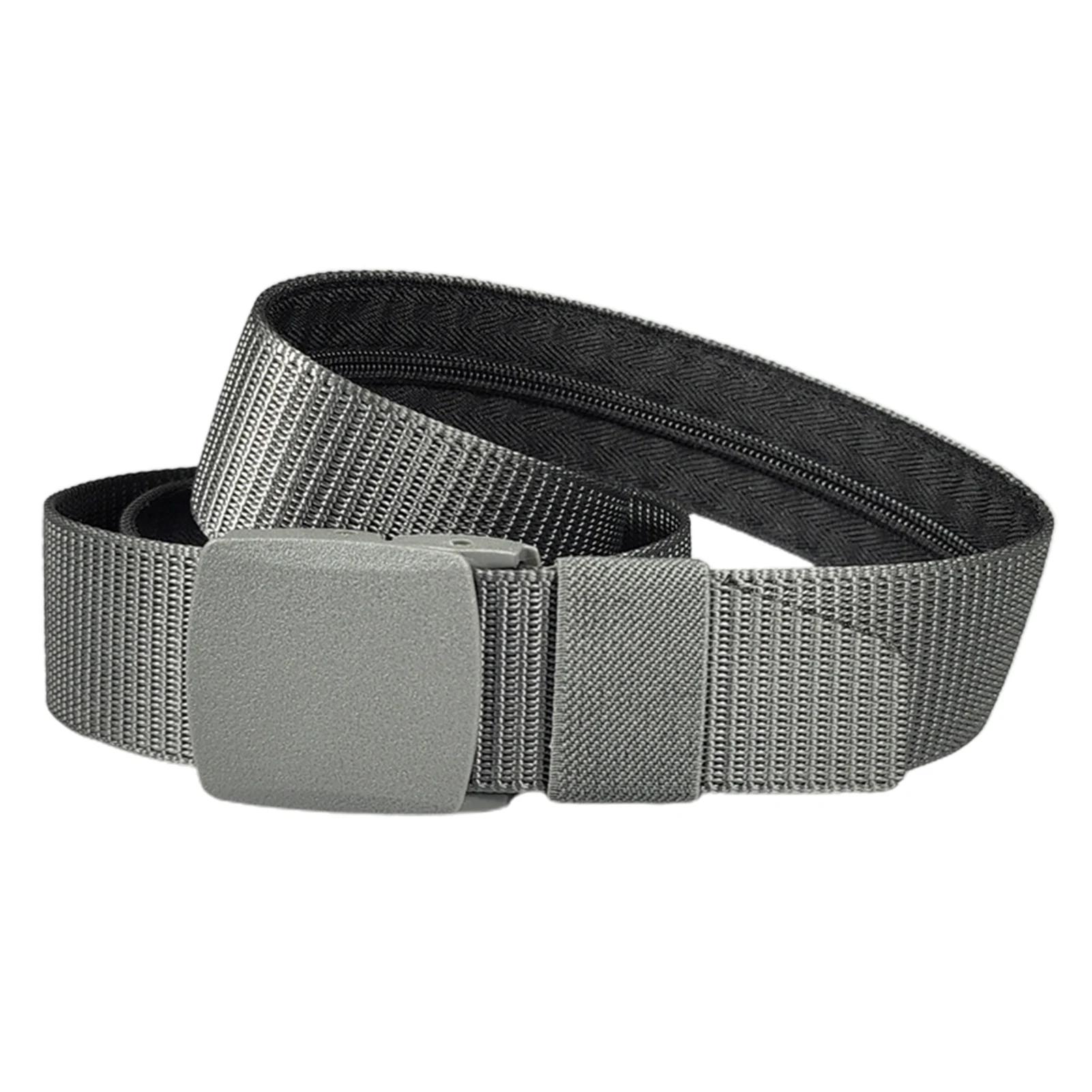 

Men Belts with Zipper Money Slot Pocket,Outdoor Safety Hidding Money for Anti Theft,Nylon Belt with Concealed Wallet for Gifts