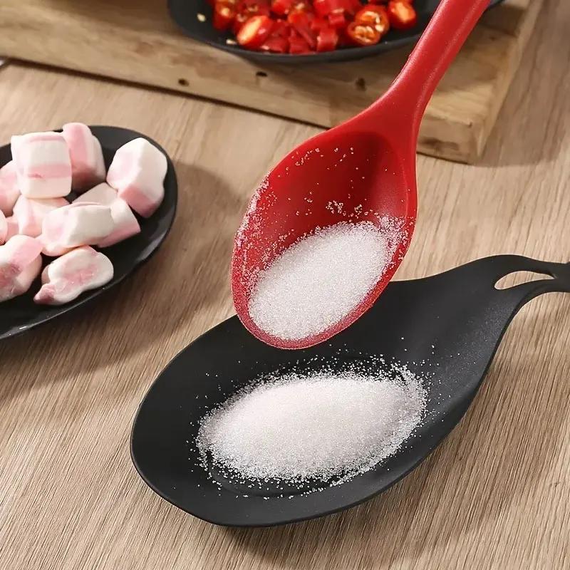 3pcs Silicone Spoon Rest Spatula Holder Heat Resistant Utensil Placemat Tray Kitchen Tools