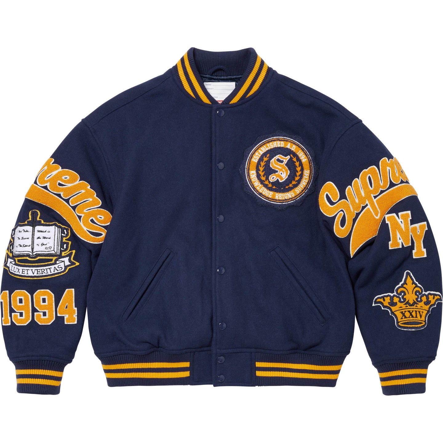 Supreme Veritas varsity jacket SUP-FW24-006 S