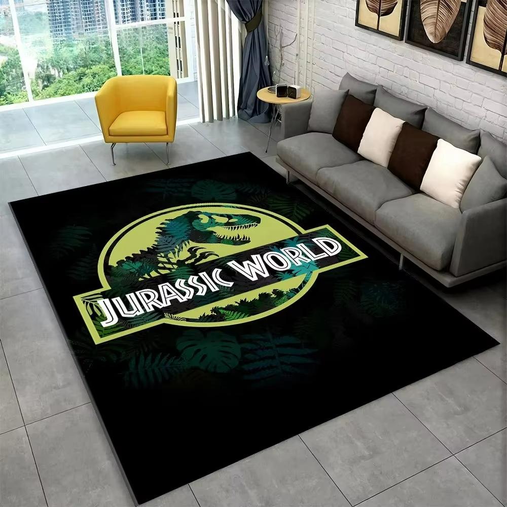  3D J-Jurassic Park Dinosaur Carpet Large Area Rug Bedroom Kids Playroom Floor Mat NonSlip Living Room Decor Fun Sofa