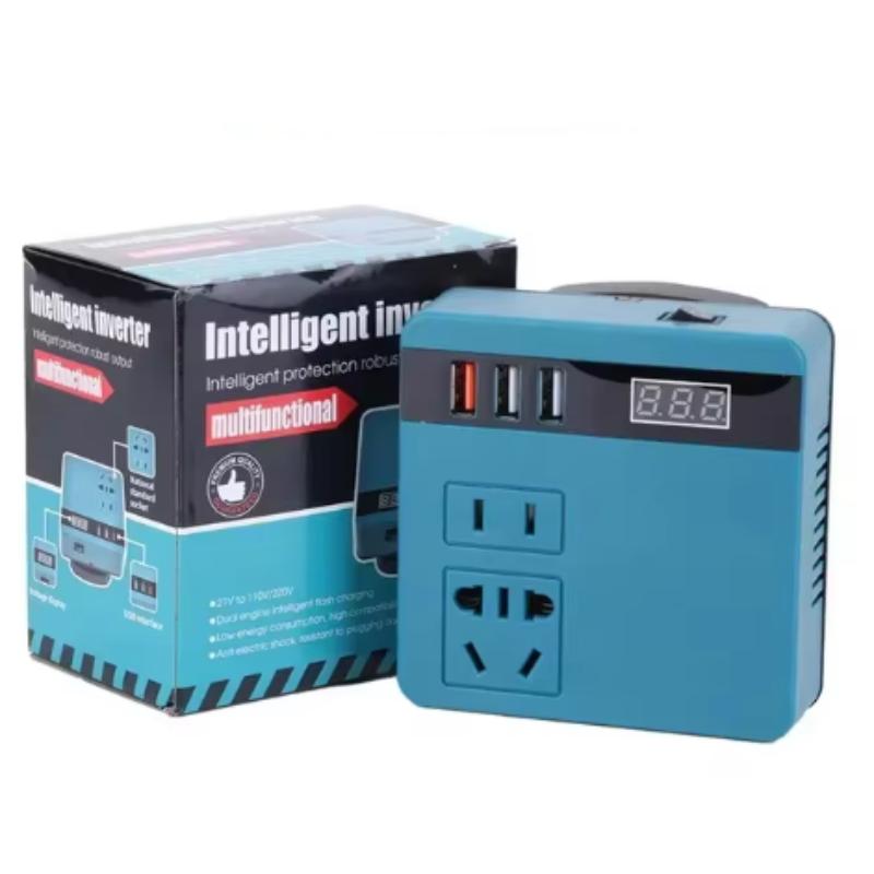 

120W Lithium Battery Inverter DC 18-21V To AC 110V 220V Electric Tool Battery Inverter Power Inverter For Makita Outdoor Work US EU PLUG