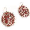 Les Trésors De Lily [C7594] - Designer Dangle Earrings 'Dancing Frescoes' Mahogany
