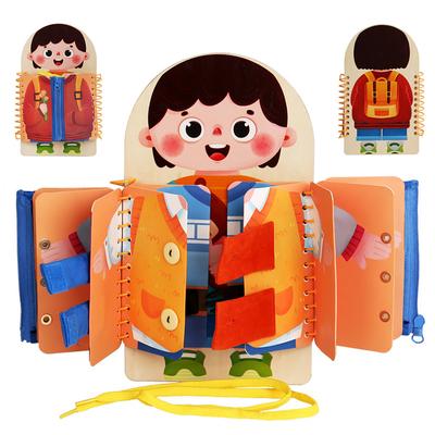 Dětská aktivní kniha Montessori hračky Trénink jemné motoriky Knoflík Zip Hry pro rané vzdělávání Batolata Tiché knihy Senzorické hračky