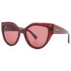 Ferragamo Burgunder Katzenaugen Damen Sonnenbrille Sf2004s 618 53