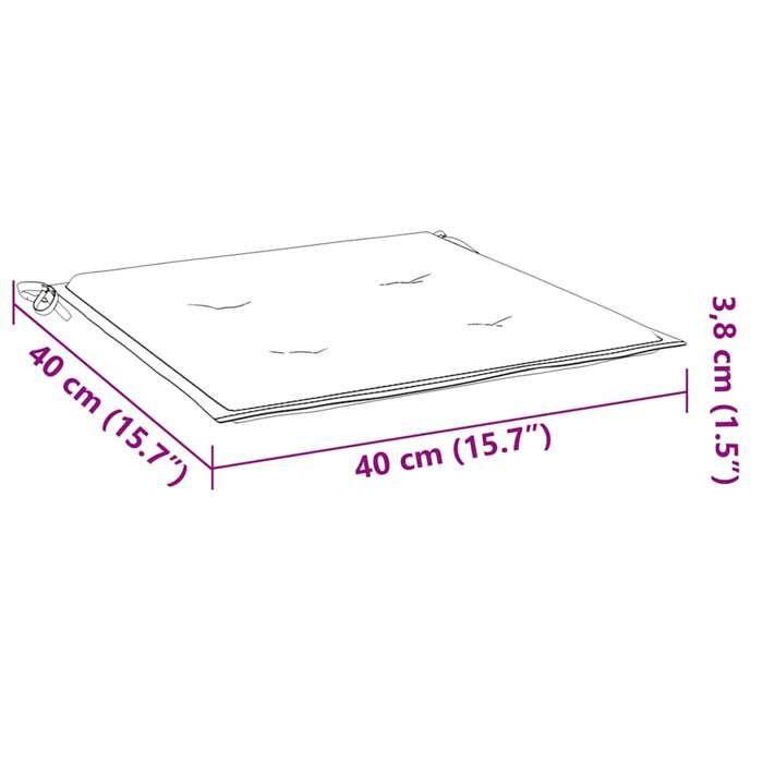 VidaXL Coussins de chaise de jardin 2 pcs gris 40x40x3 cm tissu oxford 314004