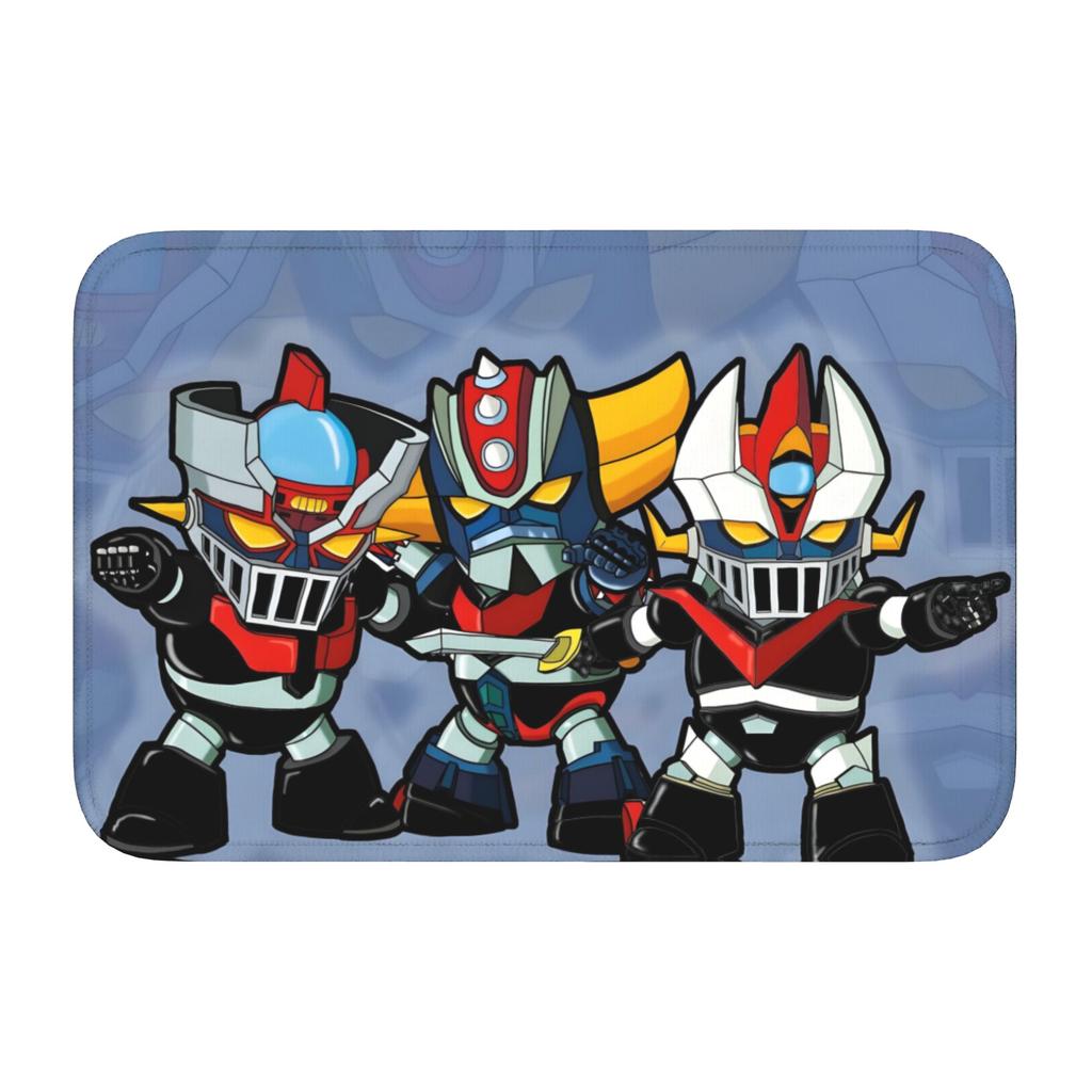 Custom Goldorak Grendizer Front Door Floor Entrance Mats Outdoor Anime UFO Robot Goldrake Bath Kitchen Doormat Toilet Carpet Rug