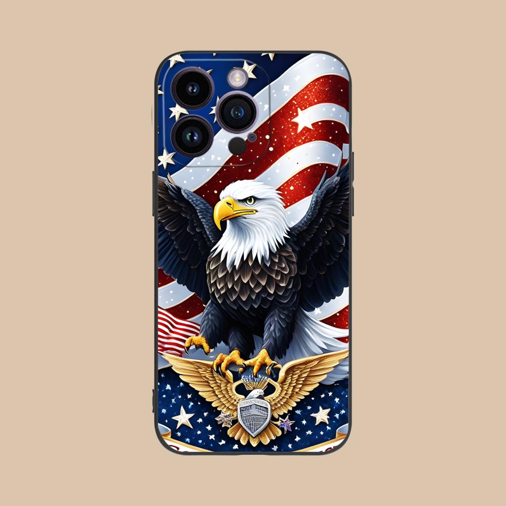 

USA America Flag Mobile Cell Phone Case for iPhone 17 16 15 14 13 12 11 X XR XS 8 7 Air Pro Max Plus Mini Colorful Cover Cover iPhone 7 Plus