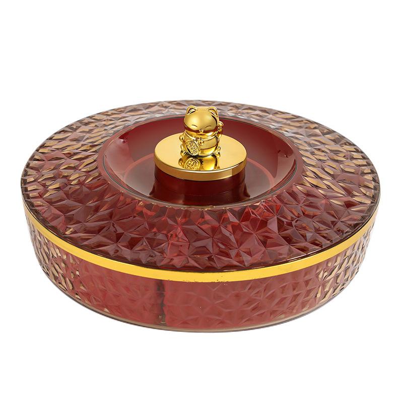 Chinese New Year Fruit Plate Living Room Coffee Table Household Light Luxury High-End Candy Snacks Melon Seeds Dried Fruit Storage Box