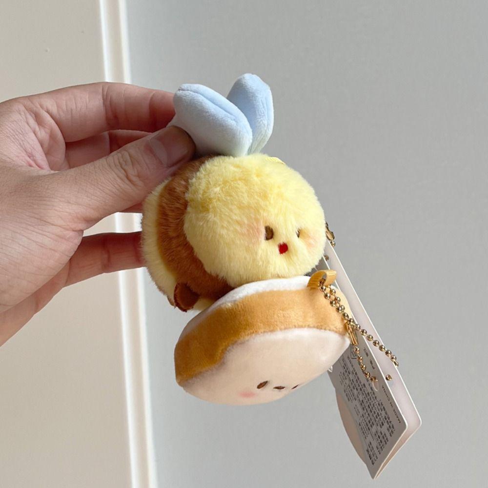 Funny Cute Magnetic Pendant Stuffed Animal Stuffed Bee Doll Cai Bee Plush Toys  Birthday Gifts