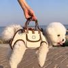 Hunderucksack Kleiner Hunderucksack mit Snacktasche Haustier Umhängetasche Verstellbare atmungsaktive Weste für das Gassi gehen und Training von kleinen Haustieren im Freien