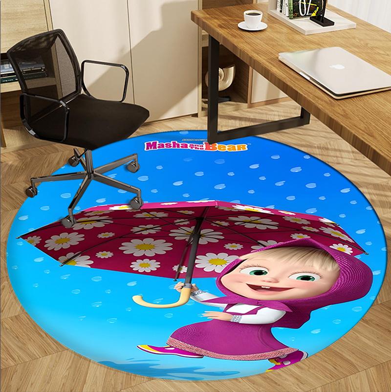 cartoon animation Pattern Round Rug, Indoor/Outdoor Mat, for Picnic, Gameroom, Bedroom, Office, Living Room, Home Decor Carpet, Birthday Gift
