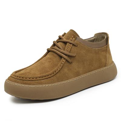 Pánské semišové boty v módním britském stylu, podzimní zimní novinka, plyšové retro trendy boty s nízkým svrškem, pánské oxfordky, všestranné pro každodenní nošení