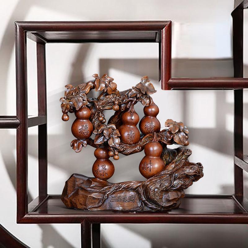 Gathering Wealth Zhao Cai Gourd Decoration Living Room New Chinese Home Wine Cabinet Ornaments Craft Creative Decoration