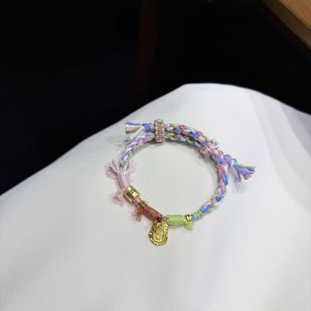 Five-Color Woven Cotton Tassel Bracelet - Ethnic-Style Dragon Boat Festival Accessory