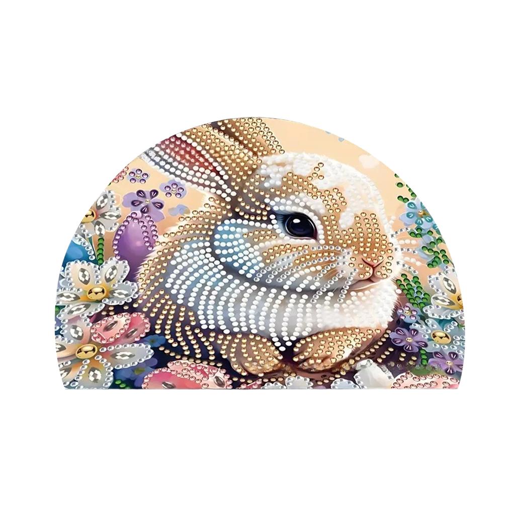 Happy Easter Doormat Outdoor Natural Rabbits Welcome Non- Front Mat Decorative Rugs For Indoor Home Farmhouses Entrance Porch Easter Day Party Decor