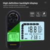 LCD Digital Anemometer Mini Pocket Wind Speed Tester 0-30m/s Air Velocity Airflow -10°C ~ 45°C Temperature Meter with Backlight