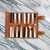 Backgammon Board Game Portable Folding Chess Board Outdoor Backgammon Set Strategy Board Game for Table Game Enduring