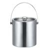 1.6L/300ML Portable Bucket Ice Cooler Cabinet Double-Layer Wine Beer Ice Cube Container with Tong Clip for Home Kitchen Tools