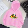 Children's Autumn Hoodie Rubik's Cube Pattern Hoodie, Magic Cube Printed Fashion Versatile Style Girls' Top