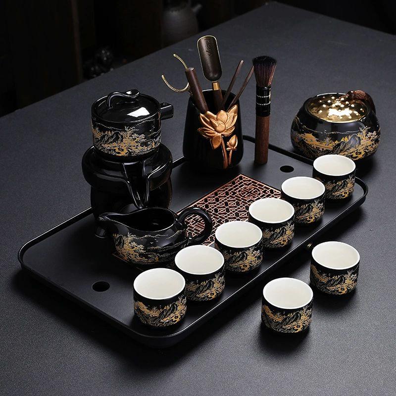Light Luxury Ceramic Automatic Kung Fu Tea Set