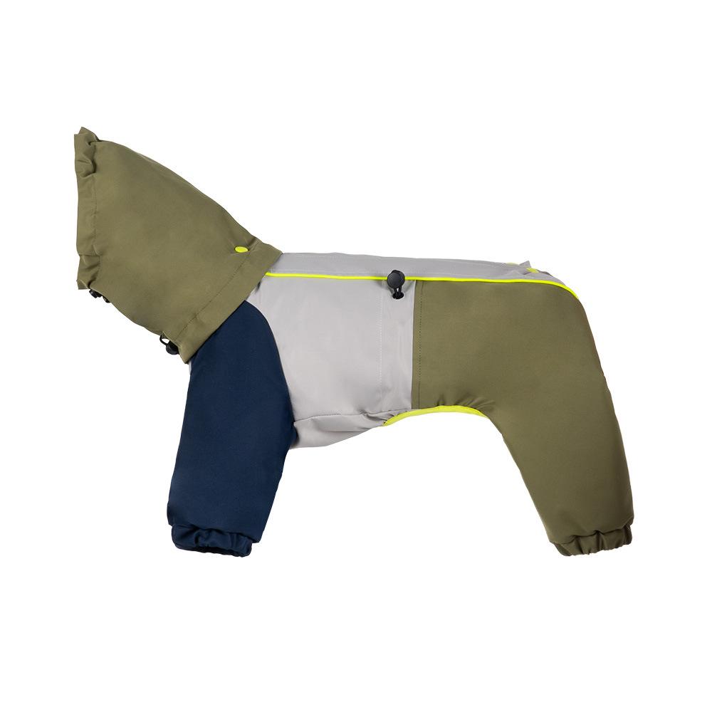 

New Three-proof Dog Jacket, Universal Pet Clothes for Spring, Autumn and Winter, Hat Removable and Cotton Dog Clothes XS