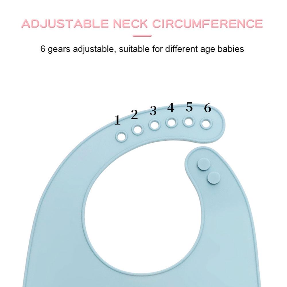 Silicone World Waterproof Silicone Bibs Baby Kids Stuff Kids Bib Aprons Girl Boy Adjustable Soft Silicone Bib Baby Feeding Stuff