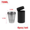 4Pcs Outdoor Stainless Steel Water Cup Set With Case Hiking Camping Picnic BBQ Beer Cups Coffee Cup Portable Travel Drinkware Compression Cup