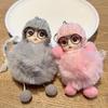 Cross-Border Cute Big-Eyed Doll with Bow Knot - Imitation Rex Rabbit Fur Keychain & Bag Pendant