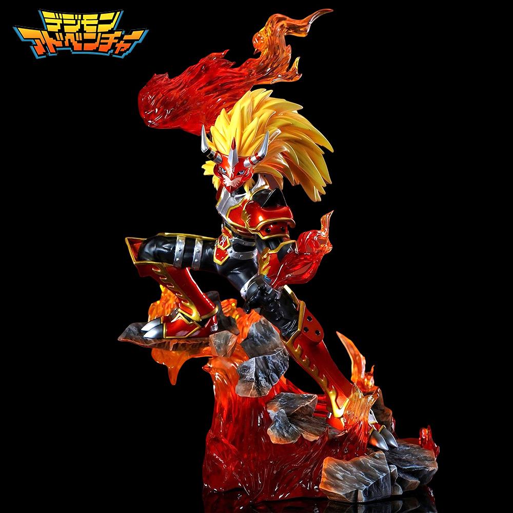 26cm/10.24in Anime Digimon Adventure Figure Agnimon Action Figures Pvc Statue Desktop Ornamen Collection Model Playthings Gifts