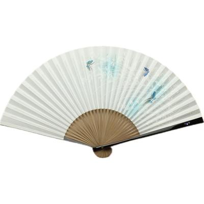 Leque de Kyoto Dança da borboleta Feito no Japão Leque de papel Artesanato Acessórios japoneses Presente pessoal Presente Presente grátis (Azul) mulheres (Azul, Tamanho)