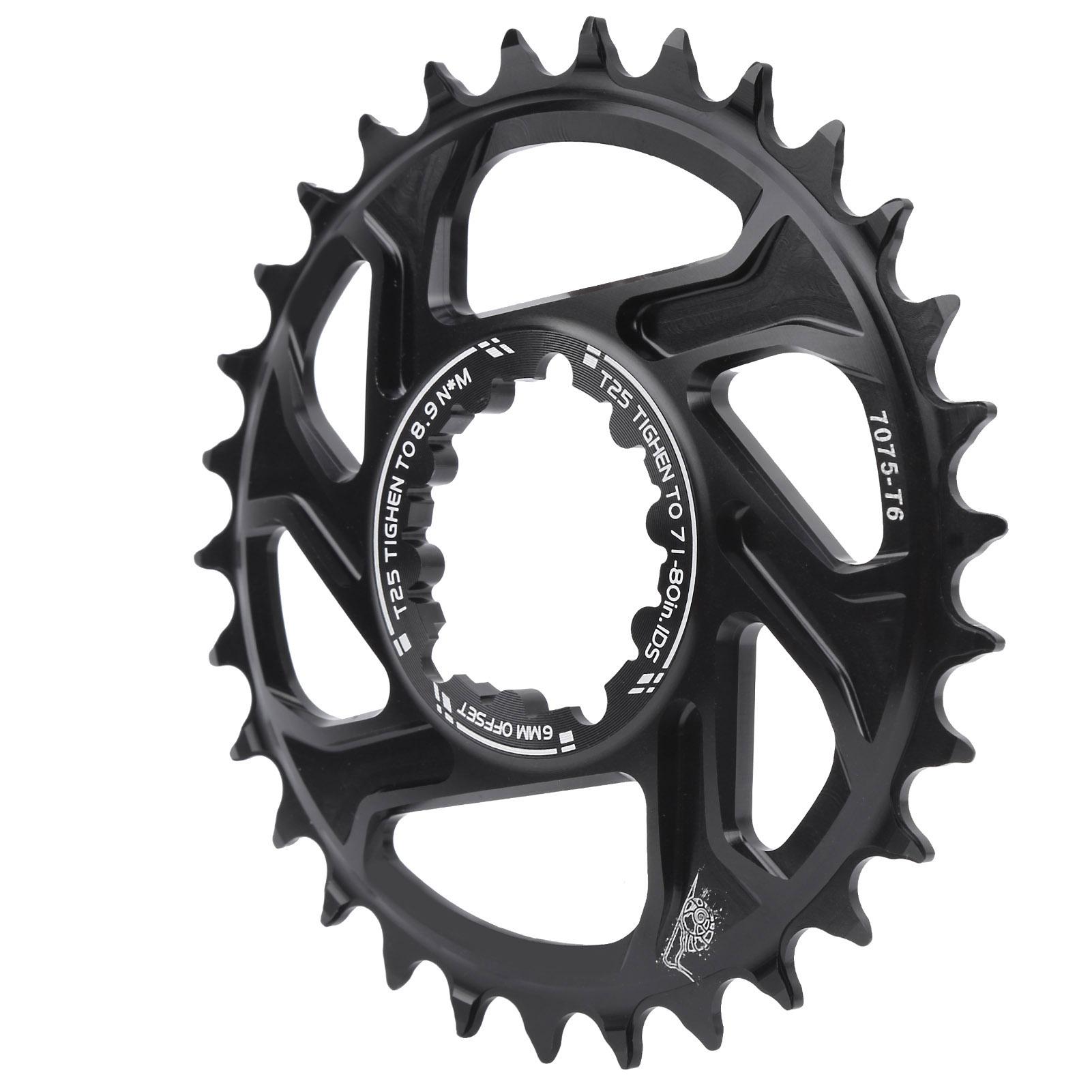 Snail Bike Chainwheel 6mm Single Ring Crankset Fit for GXP 8‑11 Speed Chain30T (127MM)