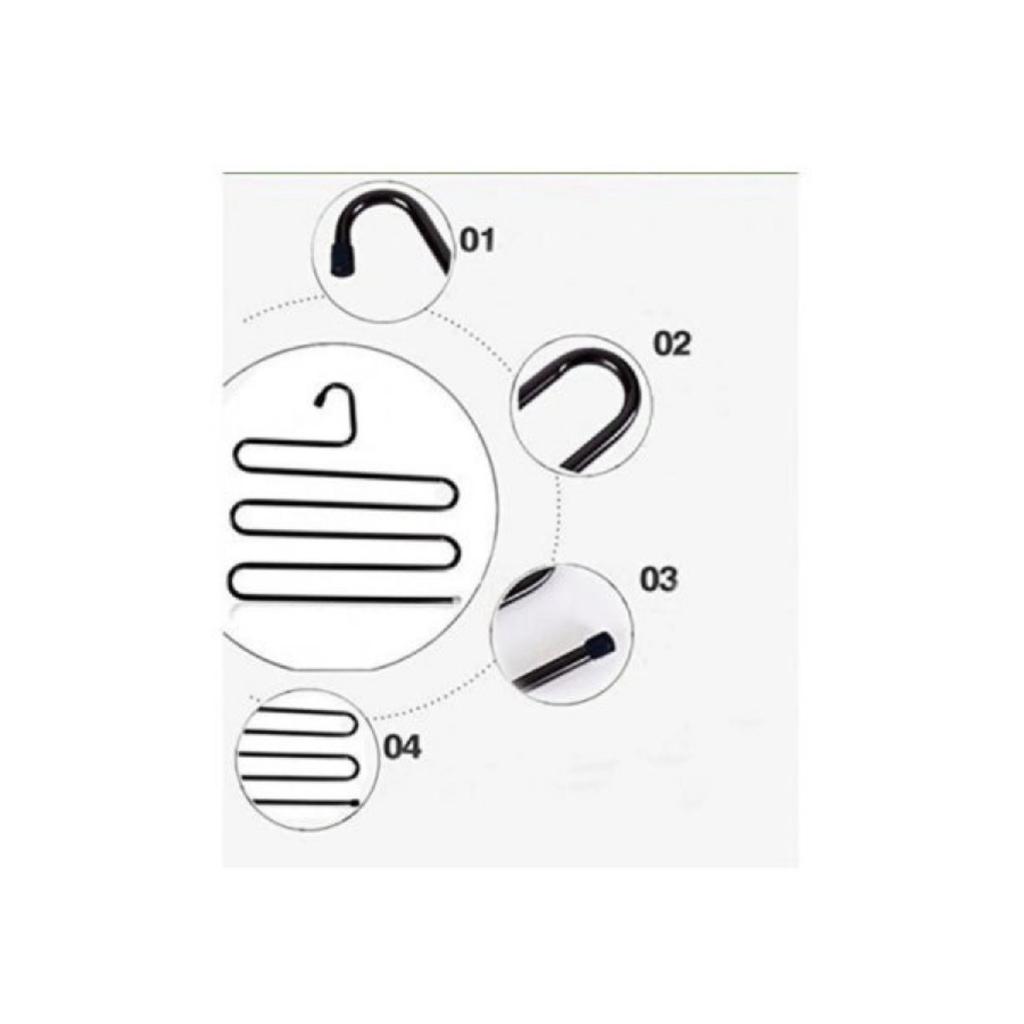 5 Compartments Metal Clothes Hanger - Clothes Trousers Scarf Scarf Organizer