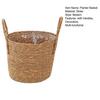Wicker Planter Basket with Handles Indoor Outdoor Plants Rattan Woven Planter Pot Home Living Room Balcony Garden Round Decorative Flower Pot