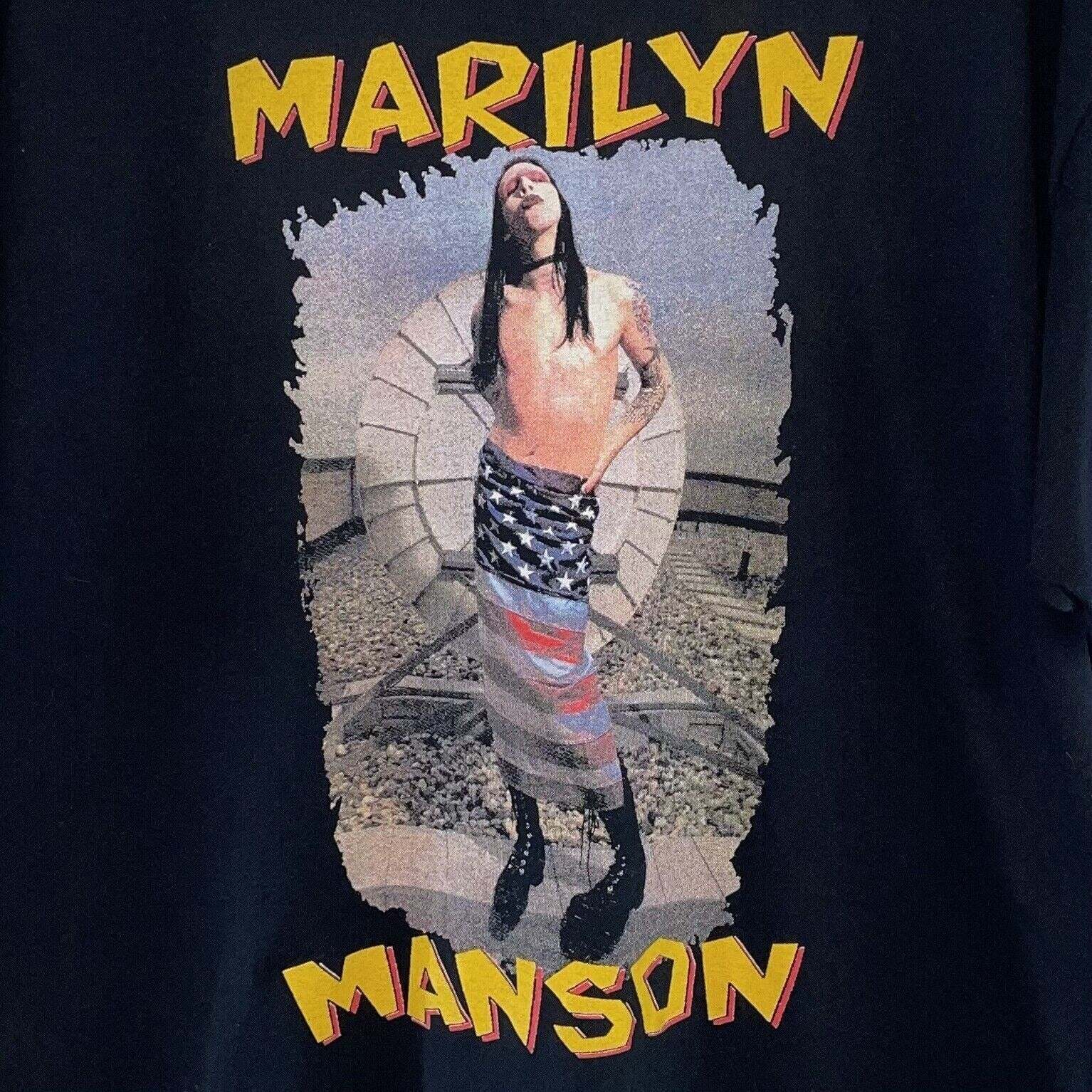 Marilyn Manson Graphic Band Shirt Rare Design Black Unisex S-5XL WA0334 L