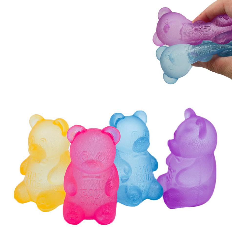 New Colourful Cute Bear Squeeze Toy Creative Toys Soft Simulated Transparent Slow-rebound Decompression Toy