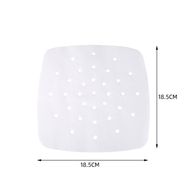 Square Oil-Absorbing Air Fryer Paper with Holes for Baking, Oven, and Steaming