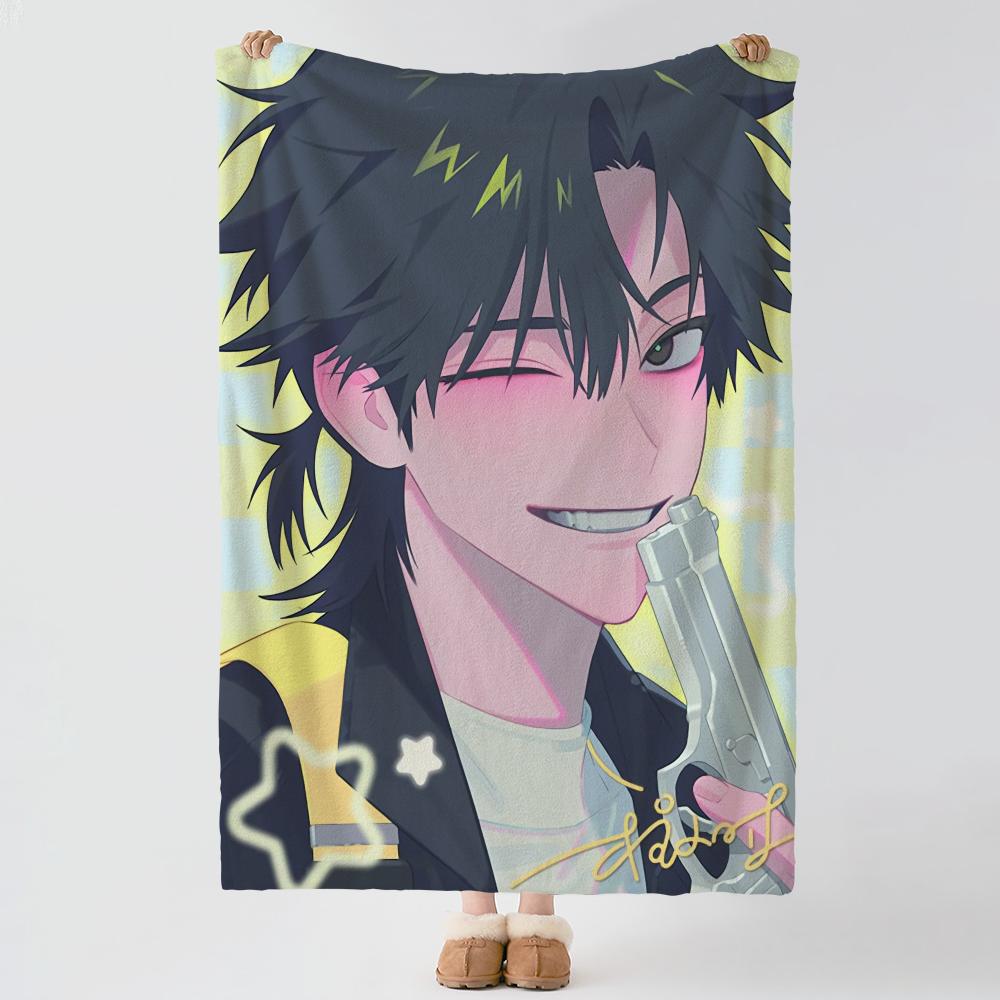 anime L-Link Click-k Throw Thick Comfort Flannel Quilt, Multi-scene Use Indoor Outdoor Daily Nap