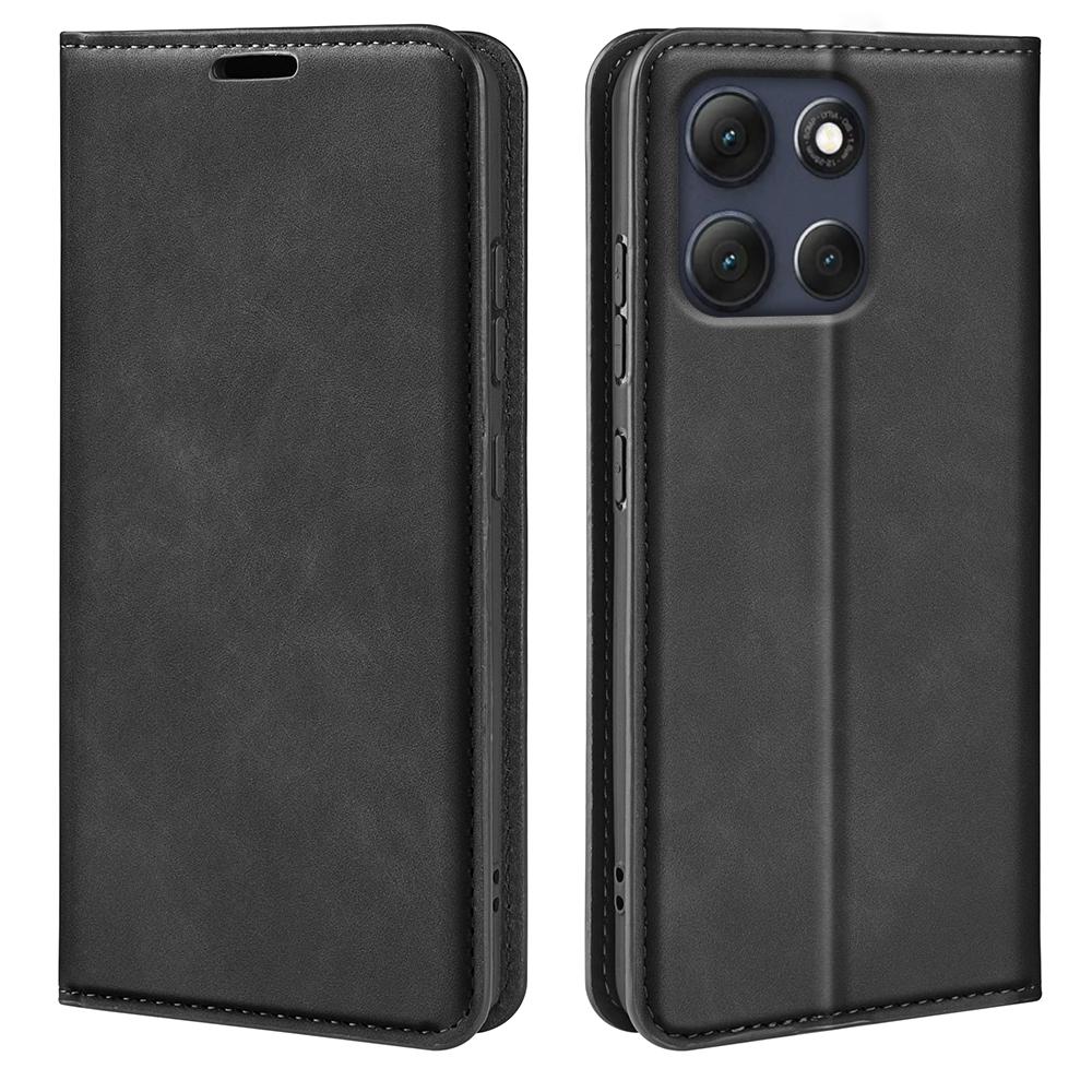 Für Motorola Moto G86 Power 5G Hülle Skin Touch Leder Brieftasche Handyhülle