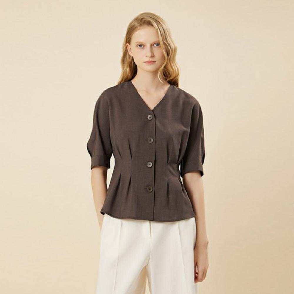 

She S miSS V Neck Pin Tuck Puff blouSe Swwbln22010 light yellow/55