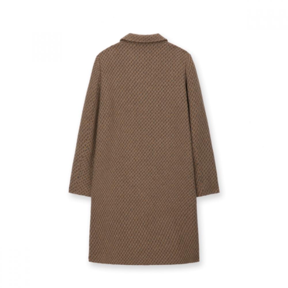 Furina Tailored Collar Cashmere Wool Fancy Coat