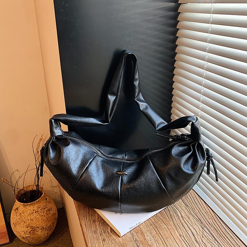 PU Hobo Bag for Women with Soft Curved Design Adjustable Strap