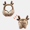 Deer Antler Winter Earmuffs Ear Cap Imitation Fur Ear Cover Comfortable Plush Earmuffs  Female