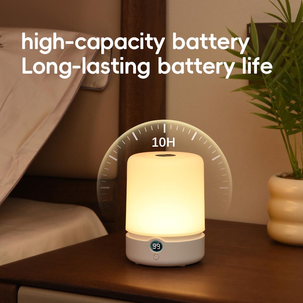 Smart Night Light with Touch Sensor Timer Touch Control Color Changing Led Rechargeable Light for Bedroom Hallway
