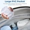 Travel Bag with Large Waterproof PVC Pocket for Wet And Dry Separation Storage Gym Bag with Handle And Shoulder Strap 5 Exterior Pockets Carry-on Bag