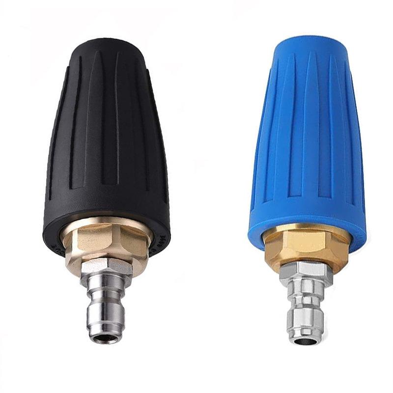 4000 PSI High-Pressure Rotating Turbine Washer Nozzle with Ceramic Core & Aluminum Shell.