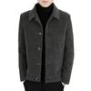 Men's High-End Striped Woolen Coat - Warm, Versatile, and Casual Lapel Jacket for Autumn and Winter.
