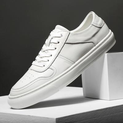 Fashion Classic Mens Genuine Leather Shoes New Design Casual Sneakers Lace-up Walking Shoes Anti-slip Vulcanized Shoes Tenis Masculino