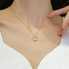Arrow Through The Heart Temperament Japanese And Korean Sweet Wind Gift Necklace Versatile Collarbone Chain Titanium Steel Chain