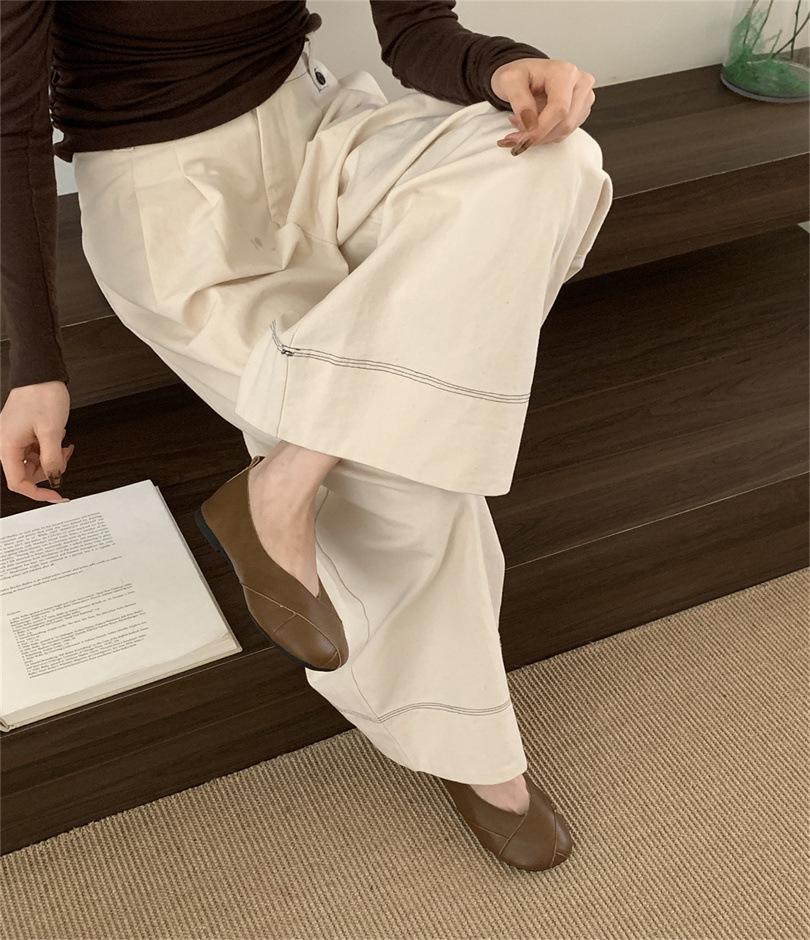 

Doudou shoes women s 2025 spring and autumn new women s shoes bow casual grandma shoes one pedal lazy shoes flat single shoes 39 коричневый